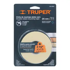 TRUPER - Cinta doble cara de 25 mm x 5 m 11727