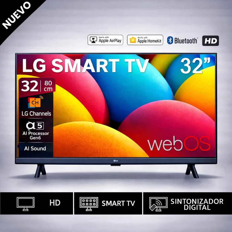 Televisor Smart TV 32 HD 32LR600BPSC con webOS y AI ThinQ 2025