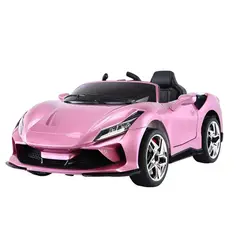 GENERICO - Auto eléctrico niña 12V con control remoto música y luces