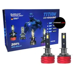 TITAN - Bombilla LED H1 Para auto 180W 40000LM Blanca 2pcs