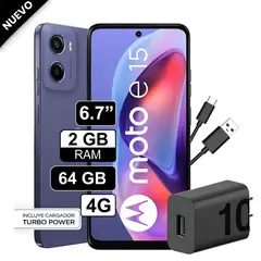 MOTOROLA - Celular Moto E15 2GB RAM 64GB Azul