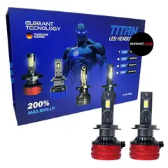 TITAN - Bombilla LED H7 Para auto 180W 40000LM Blanca 2pcs
