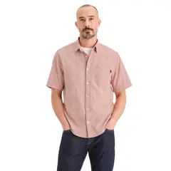 DOCKERS - Camisa Hombre Ultimate SS Regular Fit Rojo