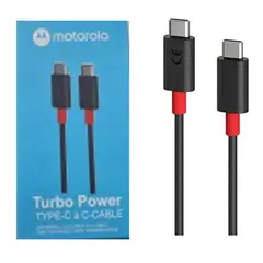 MOTOROLA - CABLE TIPO C A TIPO C TURBO POWER 3.1 NEGRO