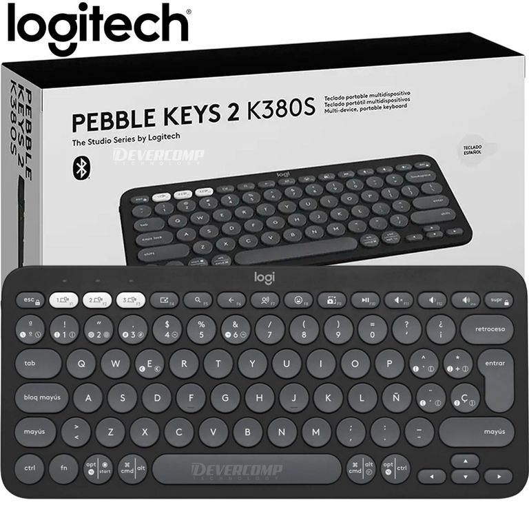 Teclado K380S Bluetooth Multidispositivo Silencioso y Compacto