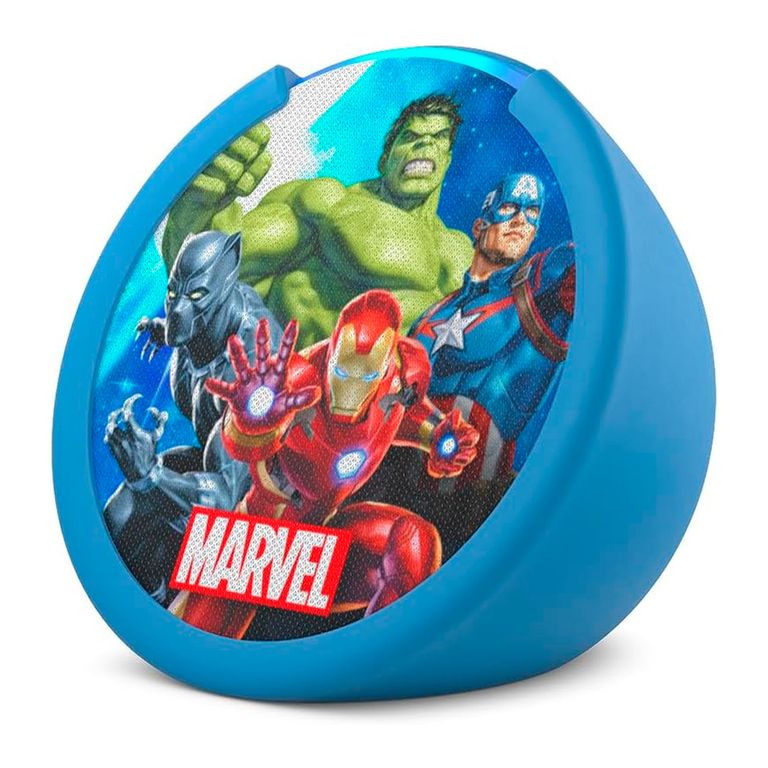 Echo Pop para Niños Parlante Inteligente Alexa Avengers Turques