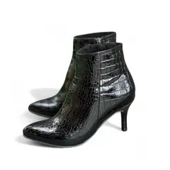 GENERICO - Botin Mujer Biocuero Labrado 2086-65 Taco 7 Color Negro