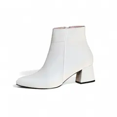 GENERICO - Botin Mujer Clasica Taco 5 2086-60 Color Blanco