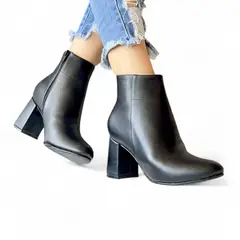 GENERICO - Botin Mujer Clasica Taco 7 2086-60 Color Negro