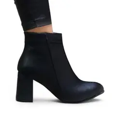 GENERICO - Botin Mujer Clasica Taco 9 2086-60 Color Negro