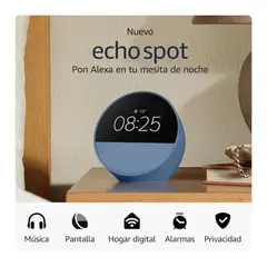 AMAZON - Echo Spot 2024 Despertador inteligente Azul