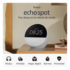 AMAZON - Echo Spot 2024 Despertador Inteligente Blanco
