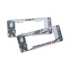 GENERICO - PORTAPLACA EUROPEA KIA MOTORS BLANCO