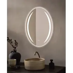 GENERICO - ESPEJO LED OVALADO DOUBLE ARCO 60x80cm