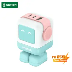 UGREEN - Cargador Nexode GaN 65W 3 Puertos USB-C y USB-A Carga Rápida