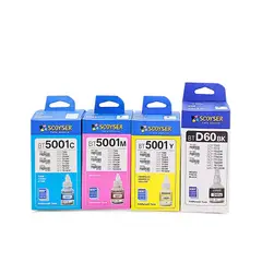 SCOYSER - JUEGO DE TINTAS COMPATIBLE PARA BROTHER BT5001 D60