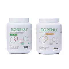 SORENU - Pack Mezcla Citrato de Magnesio 250 gr y Citrato de Potasio 250gr
