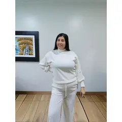 GENERICO - Conjunto Chompero Primiun Polera mas Pantalón Mujer