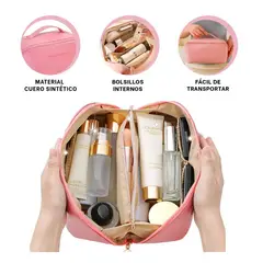 RYBIU IMPORT - Pack12 Cosmetiquero Movible de Mano Rosado