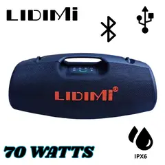 LIDIMI - Parlante Portátil LD S616 IPX6 USB TF AUX TWS Luces RGB