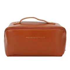 RYBIU IMPORT - Neceser de Maquillaje para Viaje Elegante y Dinamico Marron