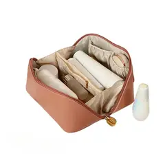 RYBIU IMPORT - Pack2 Neceser de Maquillaje Viaje Elegante y Dinamico Marron