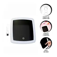 RYBIU IMPORT - Pack4 Luna con Led Tactil para Mujer Blanco