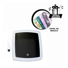 RYBIU IMPORT - Espejo de Diseño Led Tactil de Tono Blanco Y+Papel de Regalo