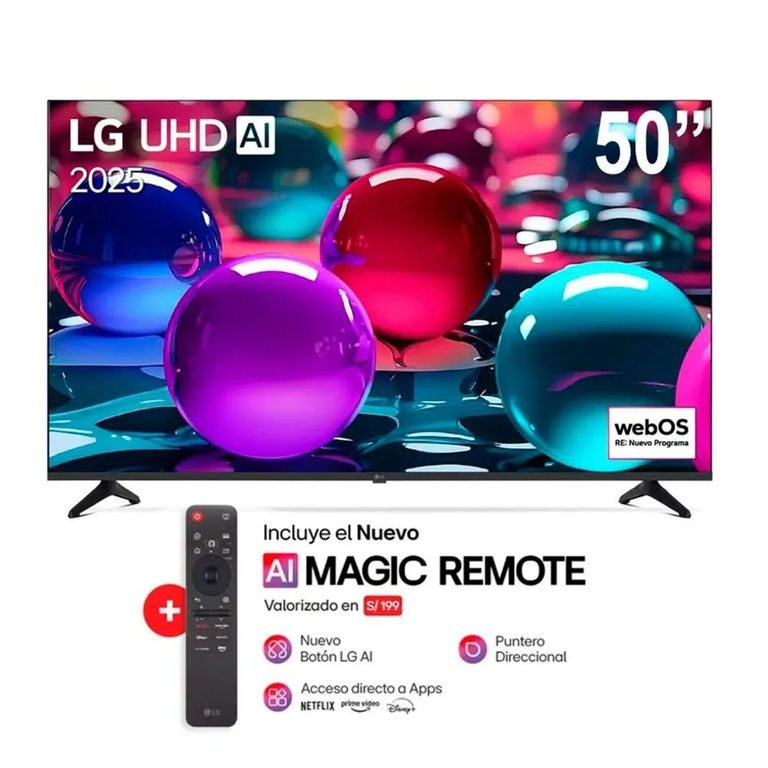 Televisor 50" UHD AI 4K Smart TV 50UA7300 + Control Magic 2025