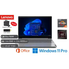 LENOVO - V15 G4 AMD RYZEN 8GB RAM 1TB SSD 1TB HDD EXT 15.6 + USB 128GB + MOUSE + MALETIN