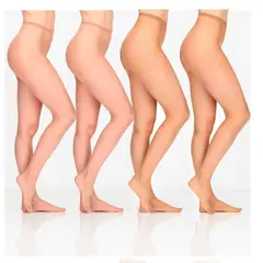 CAFFARENA - Pack X4 Panty Pret a Porte con Puntera 1112 Multicolor 2