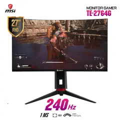 TEROS - Monitor curvo TE-2764G, 27" FHD VA, 240 Hz, 1ms, HDMI, DP