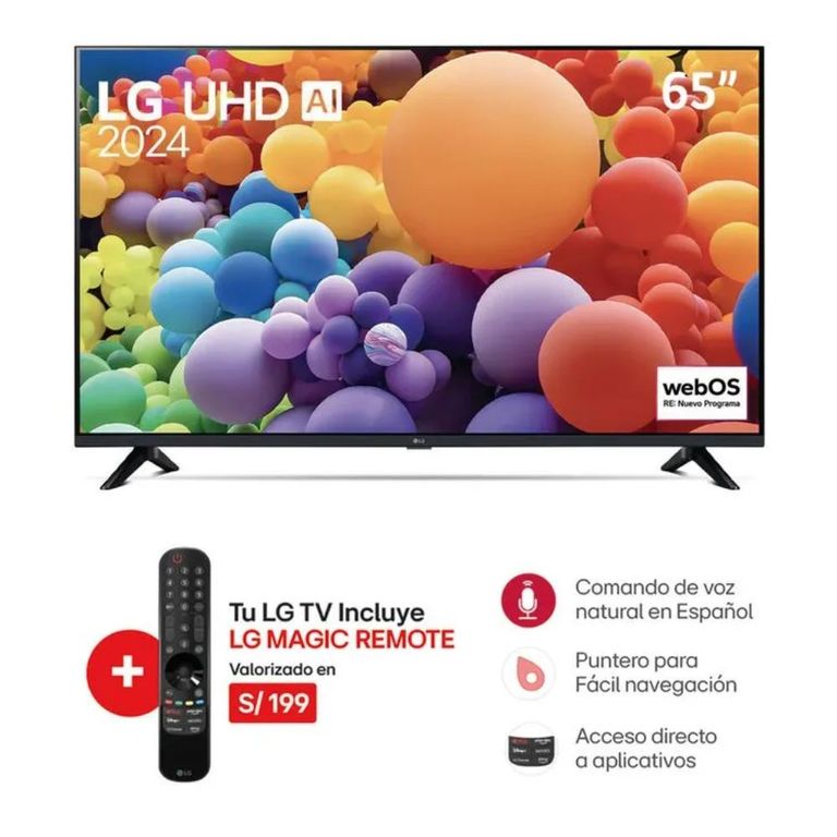 TELEVISOR 65 THINQ AI WebOS 4K UHD 65UT7300 + Control Magic