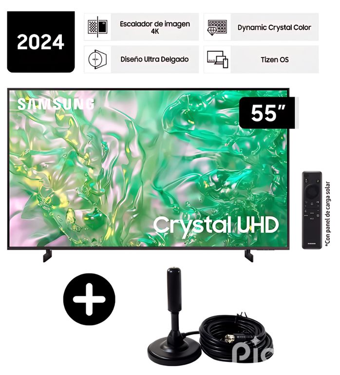 Televisor 55 Crystal Uhd 55Du8000 4k Tizen Os Smart Tv 2024 + Antena