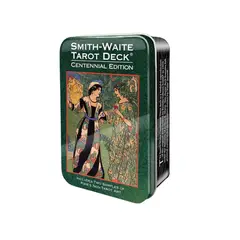 GENERICO - Smith-Waite Centennial Tarot Deck - Mini Cartas de Tarot Smith Waite -Caja metal