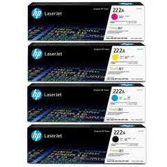HP - KIT TONER 222A DE LOS 4 COLORES NEGRO, CYAN, MAGENTA, YELOW