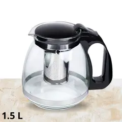 ICHIMATSU - Tetera de vidrio borosilicato con filtro 1.5 L