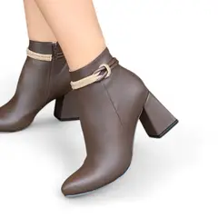 GENERICO - Botin Mujer Avar Taco 7 2086-65 Color Marron