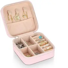 GENERICO - JOYERO ESTUCHE ORGANIZADOR PORTATIL PARA ANILLOS COLLARES ARETES