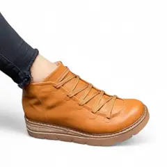 GENERICO - Zapato Mujer Casual Cierre Pasador 2086-50 Color Ladrillo