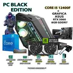 INTEL - Computadora PC Gamer Core i5 12400F RAM 16GB DDR5 SSD 1TB RTX 5060 8GB