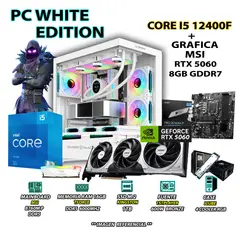 INTEL - Computadora PC Gamer Core i5 12400F RAM 16GB DDR5 SSD 1TB RTX 5060 8GB