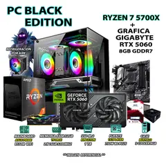 AMD - Computadora PC RYZEN 7 5700X RAM 32GB SSD 1TB GRAFICA RTX 5060 8GB