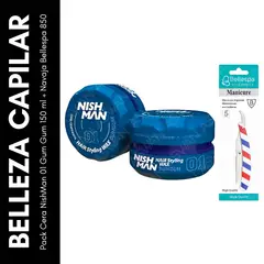 GENERICO - Pack Cera NishMan 01 Gum Gum 150 ml + Regalo Navaja Bellespa 851