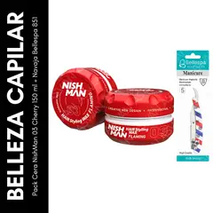 GENERICO - Pack Cera NishMan 03 Cherry 150 ml + Regalo Navaja Bellespa 851