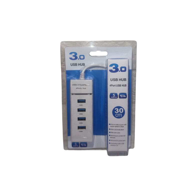 Hub Usb 3.0 4 Puertos 5 Gbps 4 En 1 Usb Pc Laptop Extensión