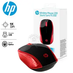 HP - Mouse Inalámbrico 200 Rojo 2HU82AA – Precisión y Comodidad Portátil