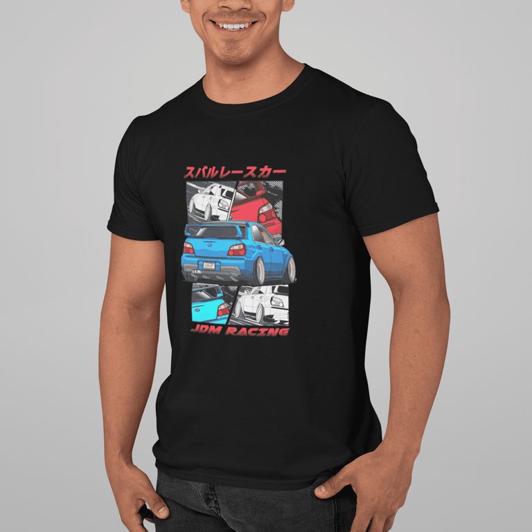 Camiseta Subaru Polo de Hombre Auto Carreras Rally Impreza WRX Algodon