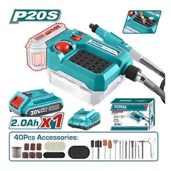 GENERICO - Mini Rectificadora LI-ION Inalámbrica 20v - TMGLI20011