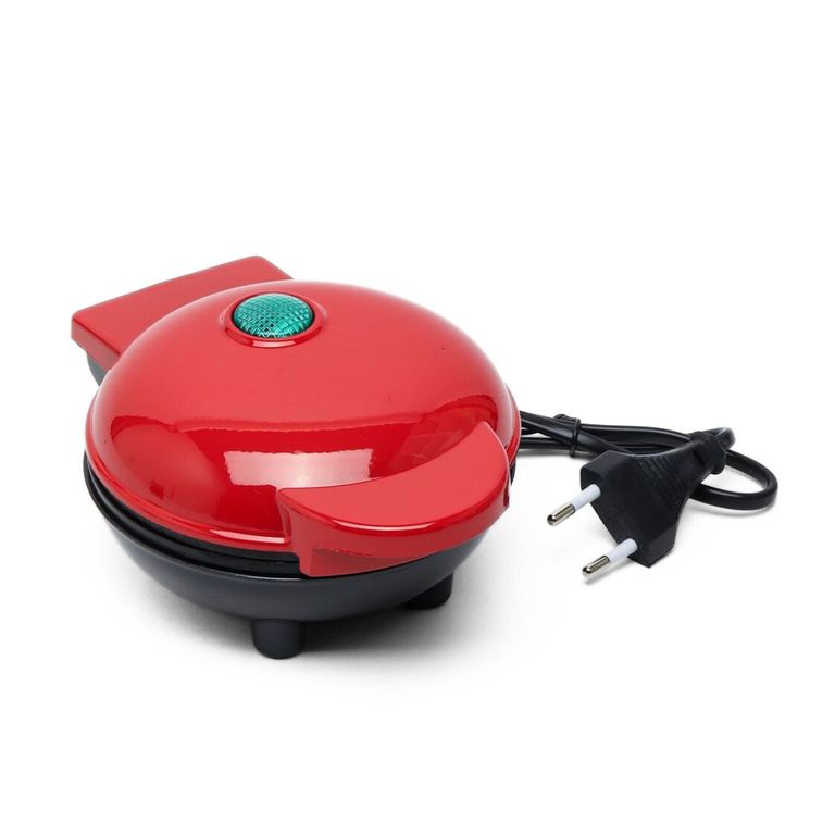 Mini Waflera Circular Portátil Antiadherente 350W